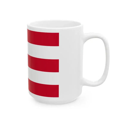 Flag of Eindhoven the largest city of the province of North Brabant Netherlands - White Coffee Mug - Go Mug Yourself