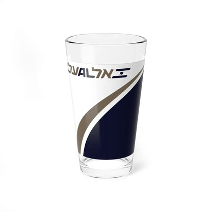 Flag of EL AL (Israel) Pint Glass 16oz 16oz - Go Mug Yourself