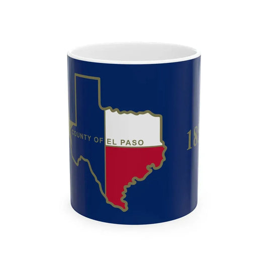Flag of El Paso County Texas (United States) White Coffee Mug 11oz - Go Mug Yourself