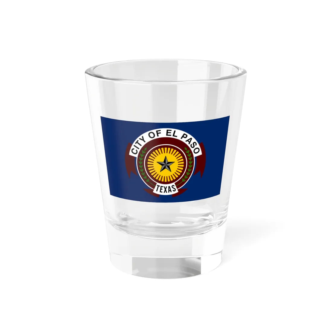 Flag of El Paso Texas (United States) Shot Glass 1.5oz 1.5oz - Go Mug Yourself