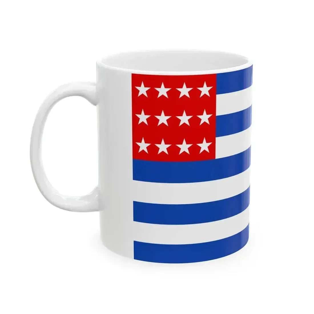 Flag of El Salvador 1869-1873 (El Salvador) White Coffee Mug - Go Mug Yourself