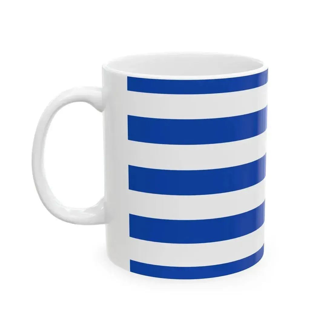 Flag of El Salvador 1877-1912 reverse (El Salvador) White Coffee Mug - Go Mug Yourself