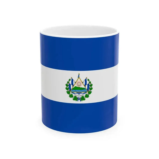 Flag of El Salvador 3-2 Fictional alternative (El Salvador) White Coffee Mug 11oz - Go Mug Yourself