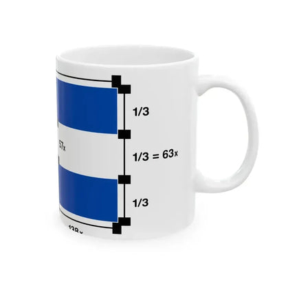 Flag of El Salvador Construction Sheet (El Salvador) White Coffee Mug - Go Mug Yourself