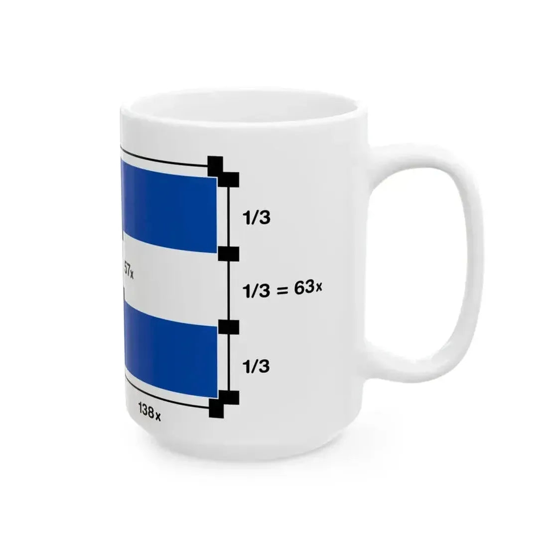 Flag of El Salvador Construction Sheet (El Salvador) White Coffee Mug - Go Mug Yourself