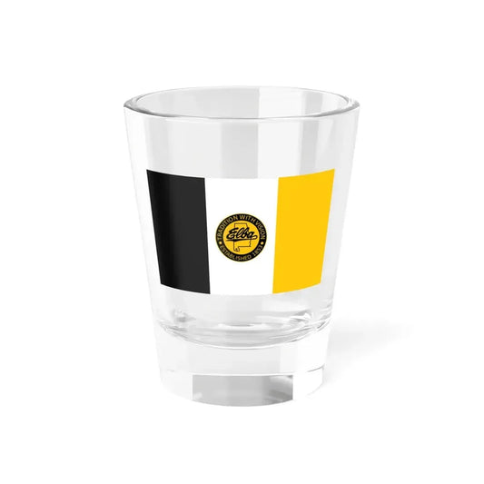 Flag of Elba Alabama (United States) Shot Glass 1.5oz 1.5oz - Go Mug Yourself