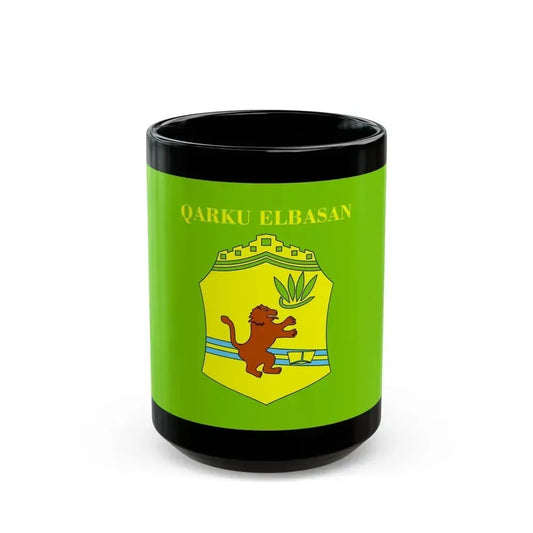Flag of Elbasan Albania - Black Coffee Mug 15oz - Go Mug Yourself