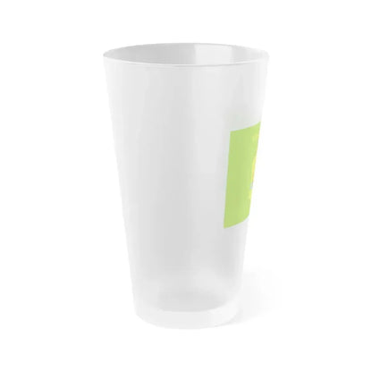 Flag of Elbasan Albania - Frosted Pint Glass 16oz - Go Mug Yourself