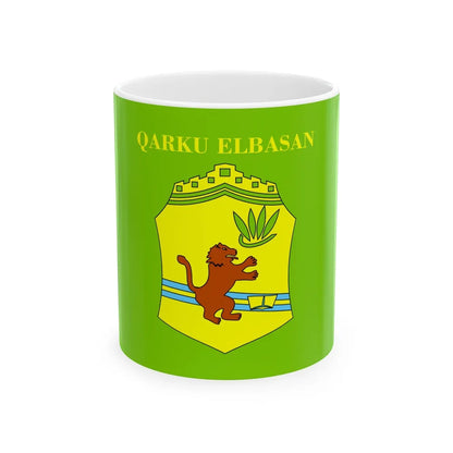 Flag of Elbasan Albania - White Coffee Mug-11oz-Go Mug Yourself