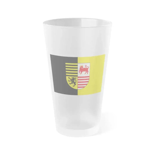 Flag of Elbe Elster Germany - Frosted Pint Glass 16oz 16oz Frosted - Go Mug Yourself