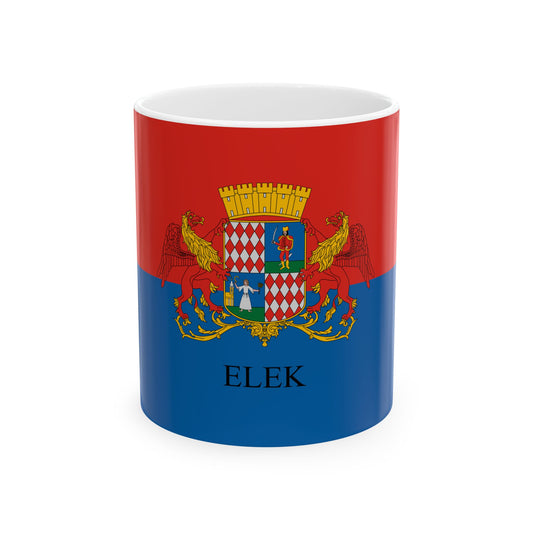 Flag of Elek (Hungary) White Coffee Mug-11oz-Go Mug Yourself