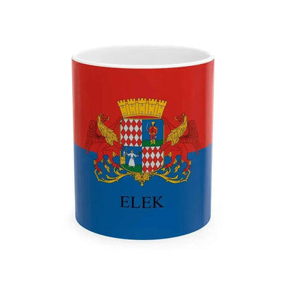 Flag of Elek (Hungary) White Coffee Mug 11oz - Go Mug Yourself