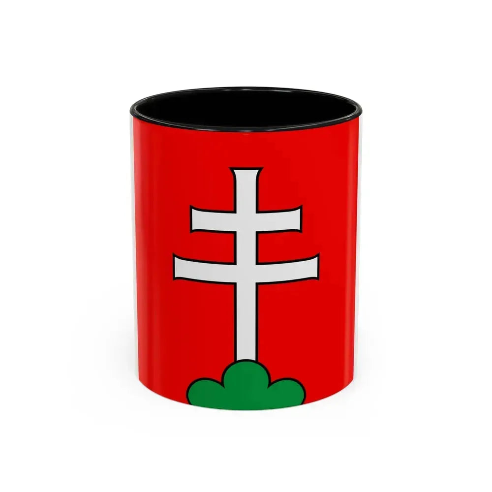 Flag of Elfingen Switzerland - Accent Coffee Mug 11oz Black - Go Mug Yourself