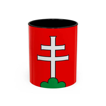 Flag of Elfingen Switzerland - Accent Coffee Mug 11oz Black - Go Mug Yourself