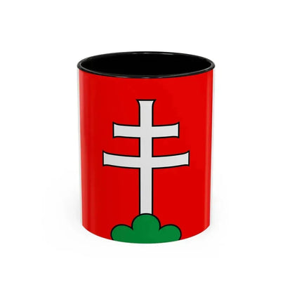 Flag of Elfingen Switzerland - Accent Coffee Mug 11oz Black - Go Mug Yourself
