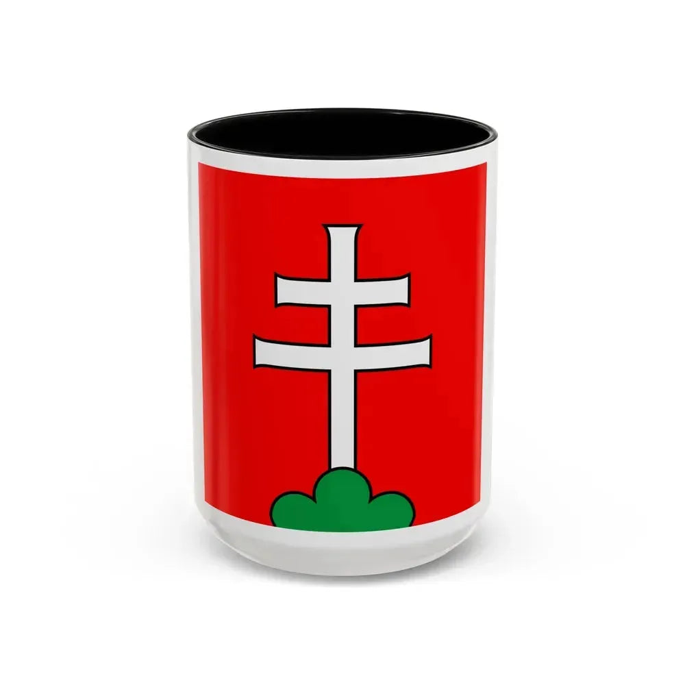 Flag of Elfingen Switzerland - Accent Coffee Mug 15oz Black - Go Mug Yourself