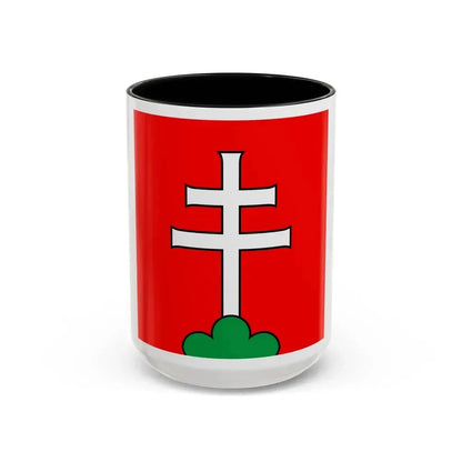 Flag of Elfingen Switzerland - Accent Coffee Mug 15oz Black - Go Mug Yourself