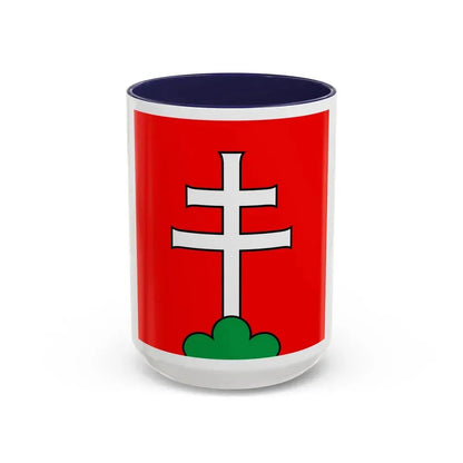 Flag of Elfingen Switzerland - Accent Coffee Mug 15oz Navy - Go Mug Yourself