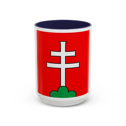 Flag of Elfingen Switzerland - Accent Coffee Mug 15oz Navy - Go Mug Yourself