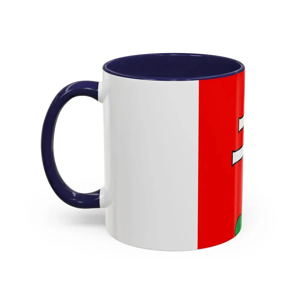 Flag of Elfingen Switzerland - Accent Coffee Mug - Go Mug Yourself