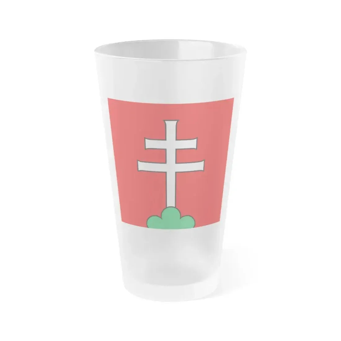 Flag of Elfingen Switzerland - Frosted Pint Glass 16oz 16oz Frosted - Go Mug Yourself