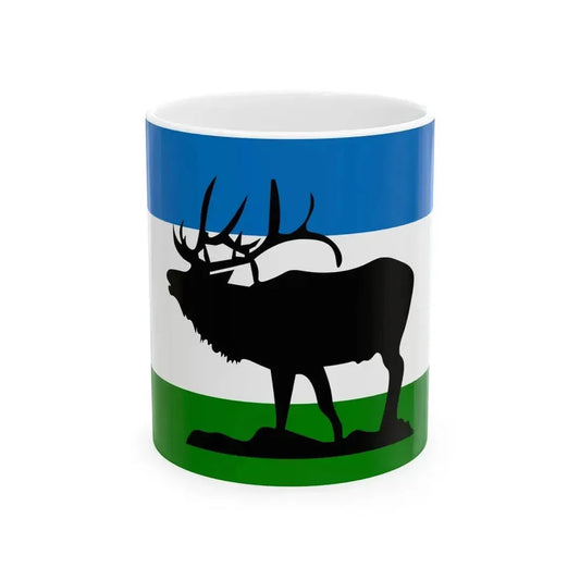 Flag of Elk Ridge Utah (United States) White Coffee Mug 11oz - Go Mug Yourself