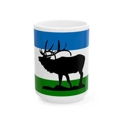 Flag of Elk Ridge Utah (United States) White Coffee Mug 15oz - Go Mug Yourself