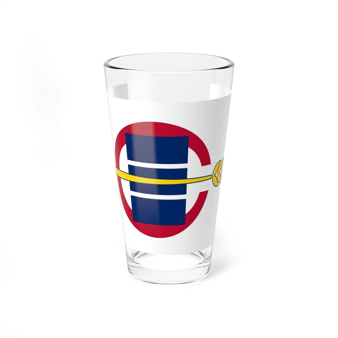 Flag of Elkhart County Indiana (India) Pint Glass 16oz 16oz - Go Mug Yourself