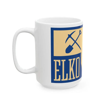 Flag of Elko County Nevada (United States) White Coffee Mug - Go Mug Yourself