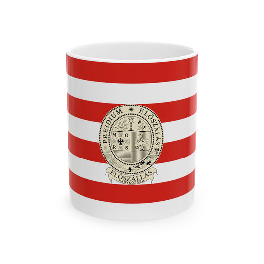 Flag of Eloszallas (Hungary) White Coffee Mug-11oz-Go Mug Yourself