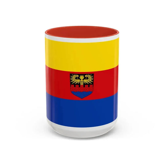 Flag of Emden Germany - Accent Coffee Mug 15oz Red - Go Mug Yourself