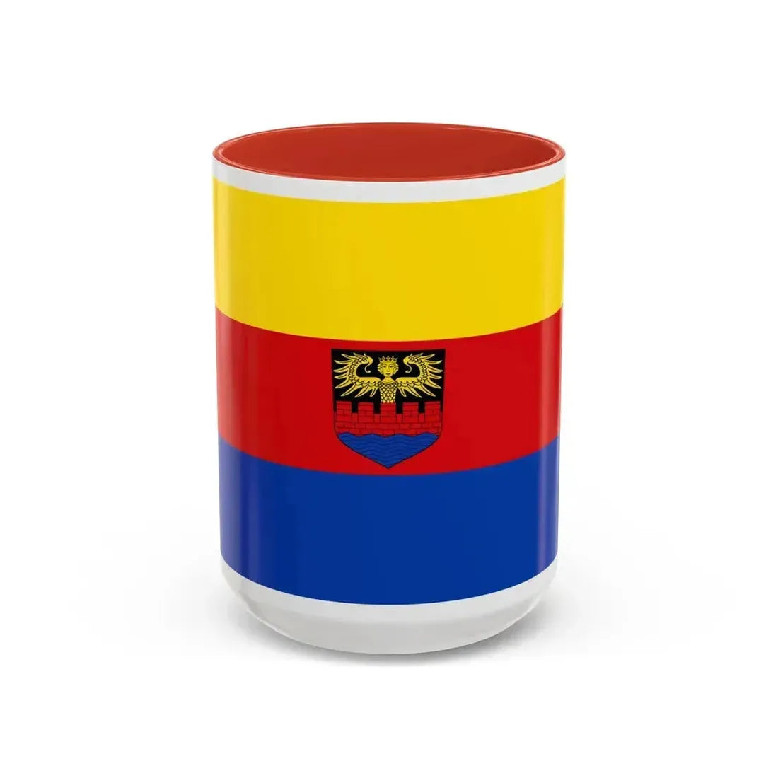 Flag of Emden Germany - Accent Coffee Mug 15oz Red - Go Mug Yourself