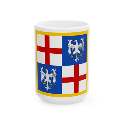 Flag of Emilia Lega Nord (Italy) White Coffee Mug 15oz - Go Mug Yourself