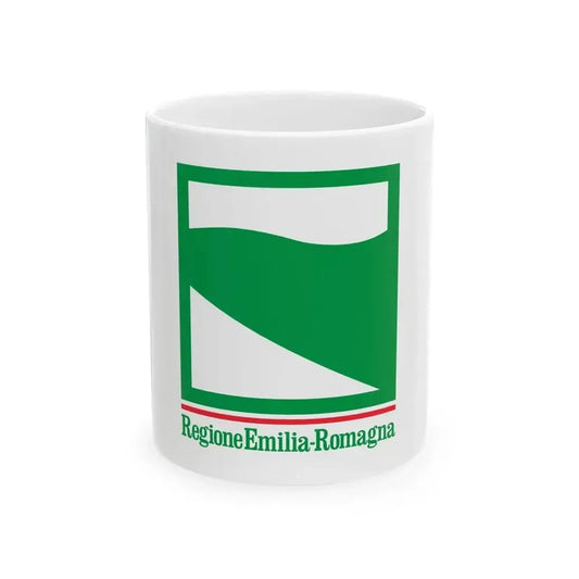 Flag of Emilia-Romagna de facto (Italy) White Coffee Mug 11oz - Go Mug Yourself