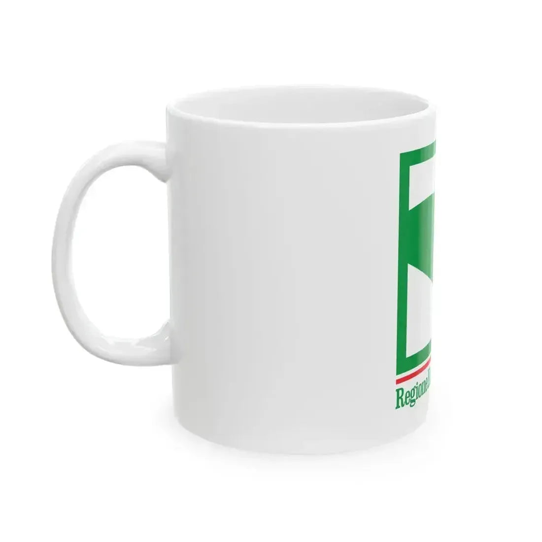 Flag of Emilia-Romagna de facto (Italy) White Coffee Mug - Go Mug Yourself