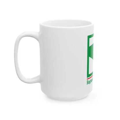 Flag of Emilia-Romagna de facto (Italy) White Coffee Mug - Go Mug Yourself
