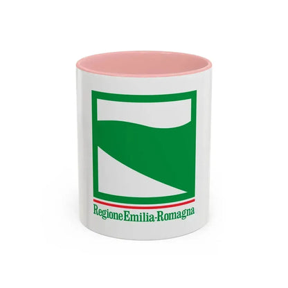 Flag of Emilia Romagna Italy - Accent Coffee Mug 11oz Pink - Go Mug Yourself