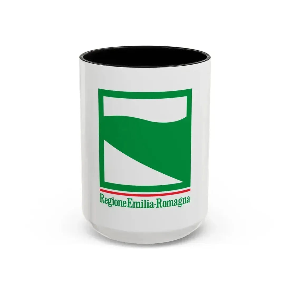 Flag of Emilia Romagna Italy - Accent Coffee Mug 15oz Black - Go Mug Yourself