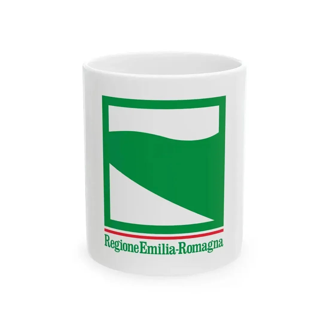 Flag of Emilia Romagna Italy - White Coffee Mug 11oz - Go Mug Yourself