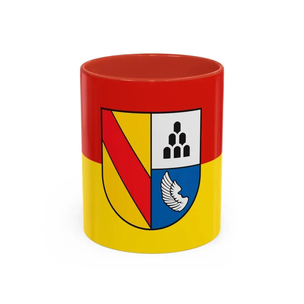 Flag of Emmendingen Germany - Accent Coffee Mug 11oz Red - Go Mug Yourself