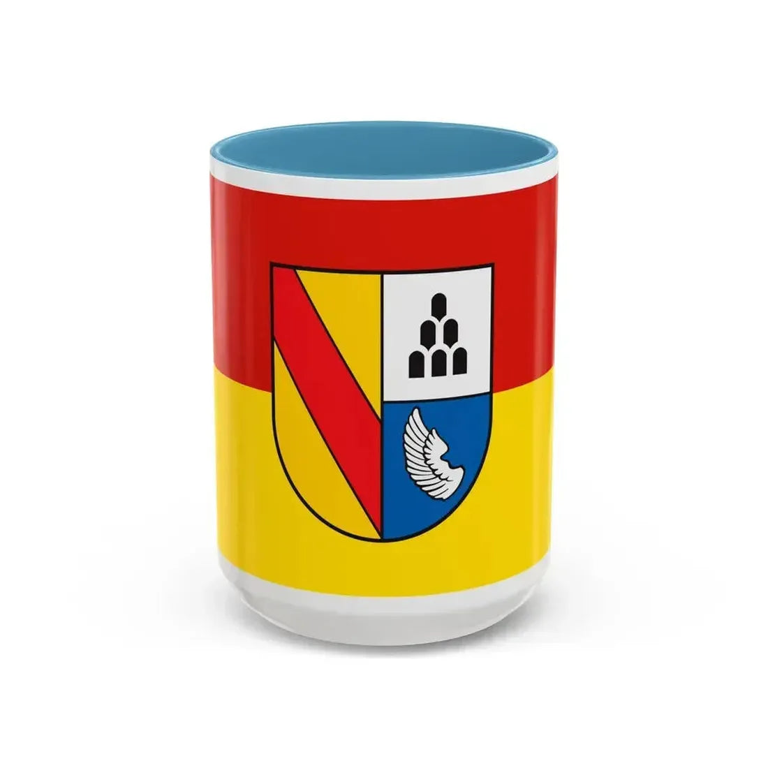 Flag of Emmendingen Germany - Accent Coffee Mug 15oz Light Blue - Go Mug Yourself