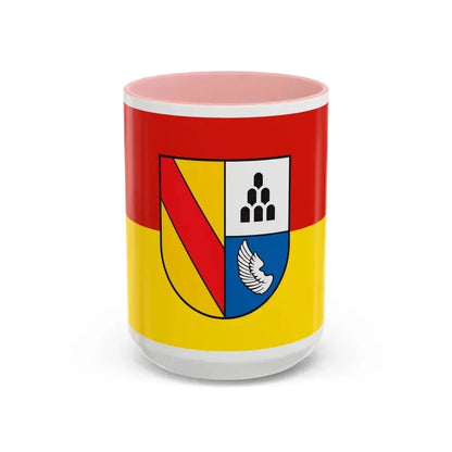 Flag of Emmendingen Germany - Accent Coffee Mug 15oz Pink - Go Mug Yourself