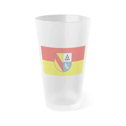 Flag of Emmendingen Germany - Frosted Pint Glass 16oz 16oz Frosted - Go Mug Yourself