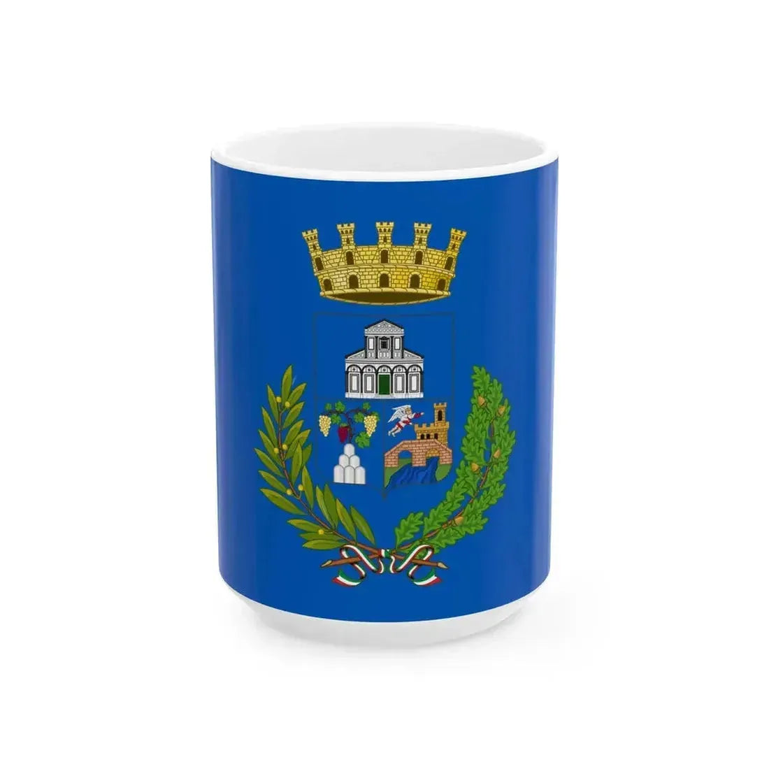 Flag of Empoli (Italy) White Coffee Mug 15oz - Go Mug Yourself