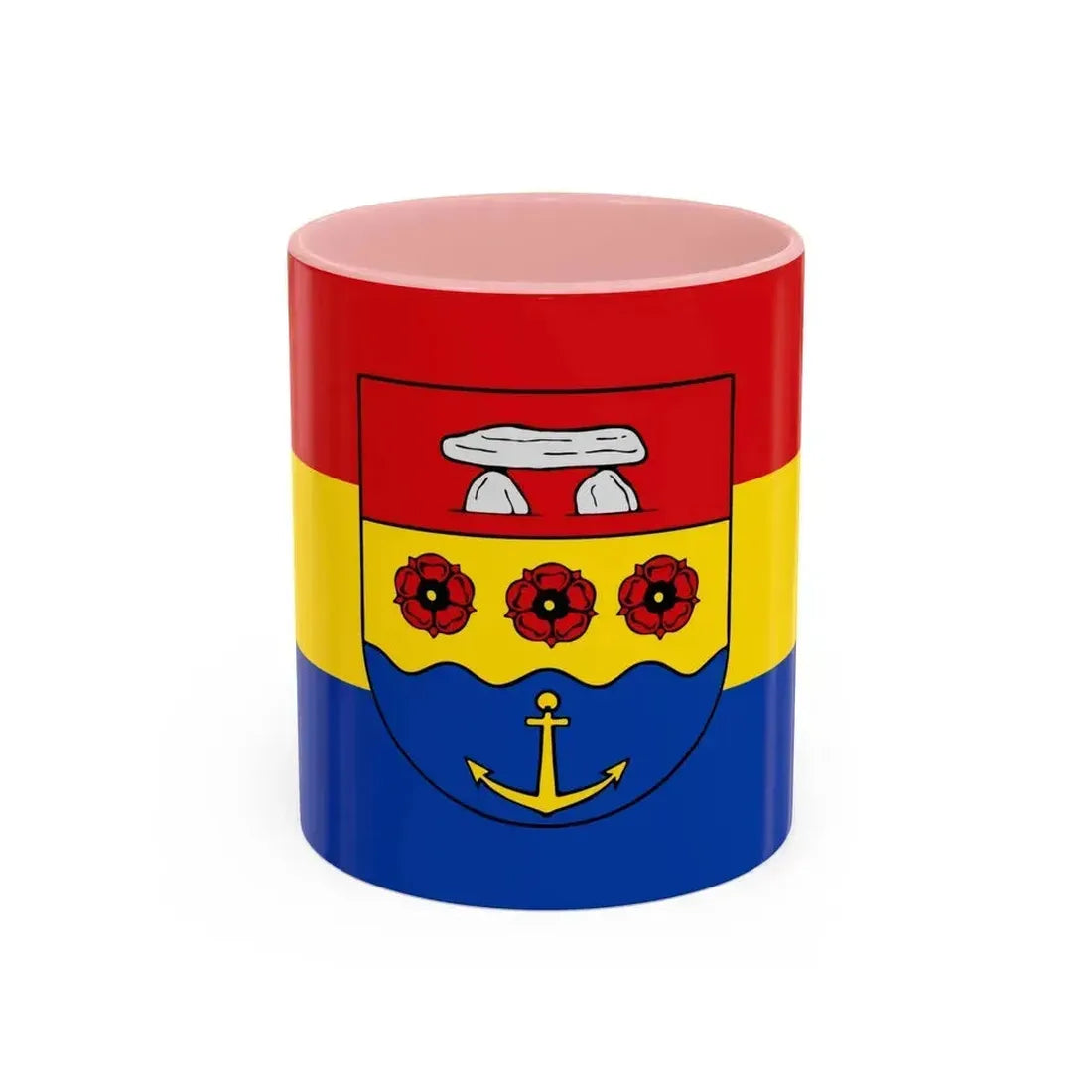 Flag of Emsland Germany - Accent Coffee Mug 11oz Pink - Go Mug Yourself