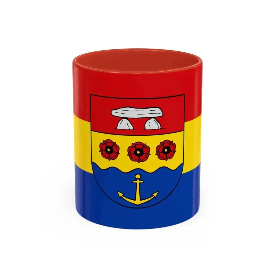 Flag of Emsland Germany - Accent Coffee Mug 11oz Red - Go Mug Yourself