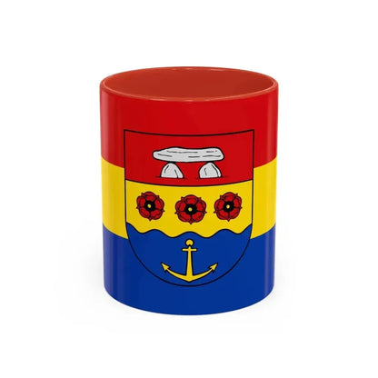 Flag of Emsland Germany - Accent Coffee Mug 11oz Red - Go Mug Yourself