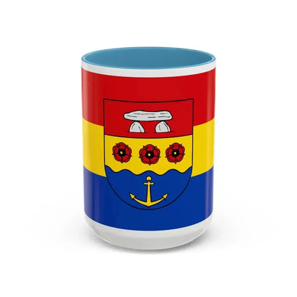 Flag of Emsland Germany - Accent Coffee Mug 15oz Light Blue - Go Mug Yourself