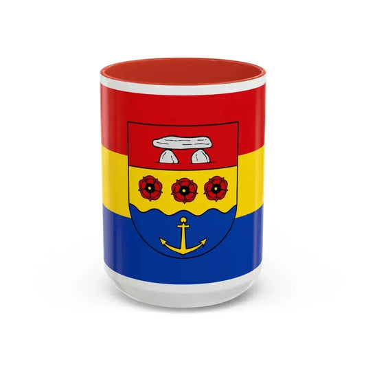 Flag of Emsland Germany - Accent Coffee Mug 15oz Red - Go Mug Yourself