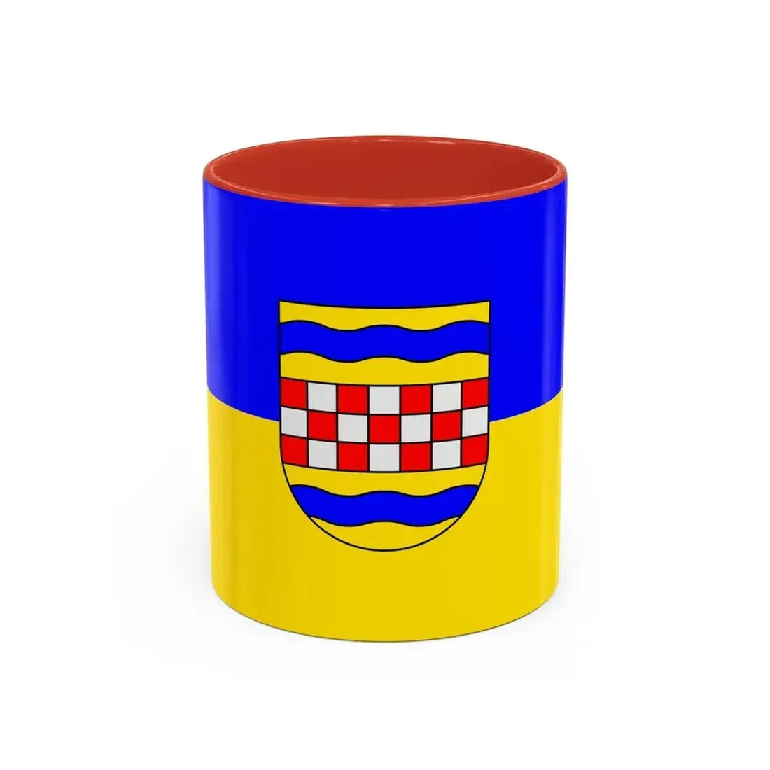 Flag of Ennepe Ruhr 2 Germany - Accent Coffee Mug 11oz Red - Go Mug Yourself